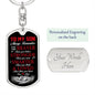 To My Brave, Strong, & Smart Son | Love Mom Keychain