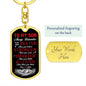 To My Brave, Strong, & Smart Son | Love Mom Keychain