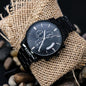 Men's Engraved Black Chronograph Graduation | Father's Day | Special Occasions - Watch with Custom Message