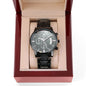 Men's Engraved Black Chronograph Graduation | Father's Day | Special Occasions - Watch with Custom Message