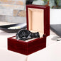 Men's Engraved Black Chronograph Graduation | Father's Day | Special Occasions - Watch with Custom Message