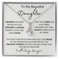 To My Beautiful Daughter - Proud Of The Woman You Have Become | Alluring Beauty Necklace