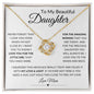 To My Beautiful Daughter -Little Girl To An Amazing Woman | Love Knot Necklace