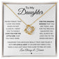 To My Daughter, Never Forget That I Love You | Love Knot Necklace