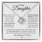 To My Daughter, Never Forget That I Love You | Love Knot Necklace