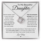 To My Beautiful Daughter -Little Girl To An Amazing Woman | Love Knot Necklace