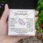 To My Beautiful Granddaughter - Always - Love Knot Necklace