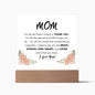 Thank You Mom | Mother's Day, Birthday, Christmas | Square Acrylic Plaque