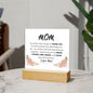 Thank You Mom | Mother's Day, Birthday, Christmas | Square Acrylic Plaque