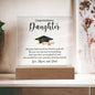 Congratulations Daughter | All Your Hard Work Has Finally Paid Off | Square Acrylic Plaque