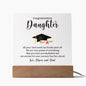 Congratulations Daughter | All Your Hard Work Has Finally Paid Off | Square Acrylic Plaque