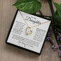 To My Daughter, Never Forget That I Love You | Forever Love Necklace