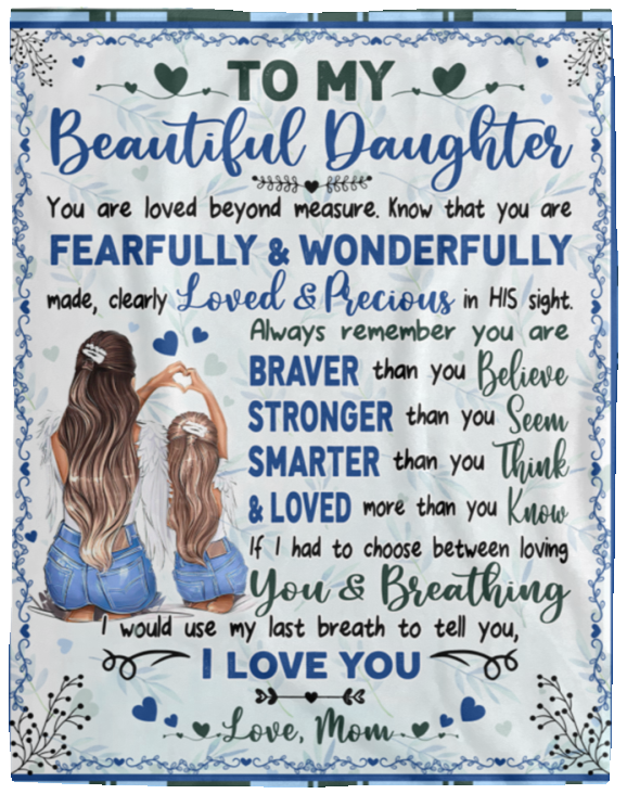 To My Daughter | Fearfully Made | Cozy Plush Fleece Blanket - 60x80