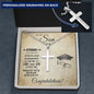 Be Strong and Courageous | My Son | Personalized Cross Necklace