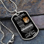 To My Son | Love Dad | Old Lion | Dog Tag | Brn