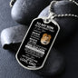 To My Son | Love Dad | Old Lion | Dog Tag | Brn
