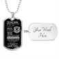 To My Son | Love Dad | Old Lion | Dog Tag | WB