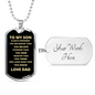 To My Son | Love Dad | Dog Tag