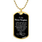 Bonus Daughter Necklace | Dog Tag