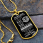 To My Son | Love Dad | Old Lion | Dog Tag | WB