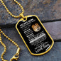 To My Son | Love Dad | Old Lion | Dog Tag | Brn