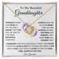 To My Beautiful Granddaughter - Always - Love Knot Necklace