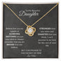 To My Beautiful Daughter | Mom | Love Knot Necklace