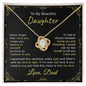 Daughter Necklace | Love Knot | Never Forget That Love You | Dad