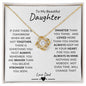 To My Beautiful Daughter | Dad | Love Knot Necklace