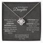 To My Beautiful Daughter | Mom | Love Knot Necklace