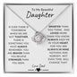 To My Beautiful Daughter | Dad | Love Knot Necklace