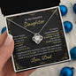 Daughter Necklace | Love Knot | Never Forget That Love You | Dad