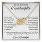 Granddaughter Necklace | Interlocking Hearts | Fearfully and Wonderfully Made | Brave | Strong| Smart | Loved