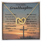 To My Lovely Granddaughter | Interlocking Hearts Necklace