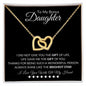 Bonus Daughter Necklace | Quotes | Interlocking Hearts