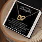 Bonus Daughter Necklace | Quotes | Interlocking Hearts