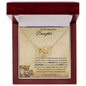 To My Lovely Daughter | Interlocking Hearts Necklace