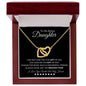 Bonus Daughter Necklace | Quotes | Interlocking Hearts
