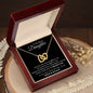 Bonus Daughter Necklace | Quotes | Interlocking Hearts