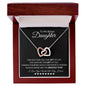 Bonus Daughter Necklace | Quotes | Interlocking Hearts