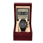 To My King |I Love You Forever | Black Chronograph Watch