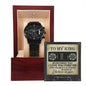 To My King |I Love You Forever | Black Chronograph Watch