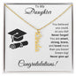 She Believed She Could, So She Did | Graduation | Personalized Vertical Name Necklace