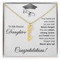 She Believed She Could, So She Did | Bonus Daughter | Graduation | Personalized Vertical Name Necklace