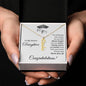 She Believed She Could, So She Did | Bonus Daughter | Graduation | Personalized Vertical Name Necklace