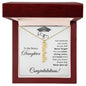 She Believed She Could, So She Did | Bonus Daughter | Graduation | Personalized Vertical Name Necklace