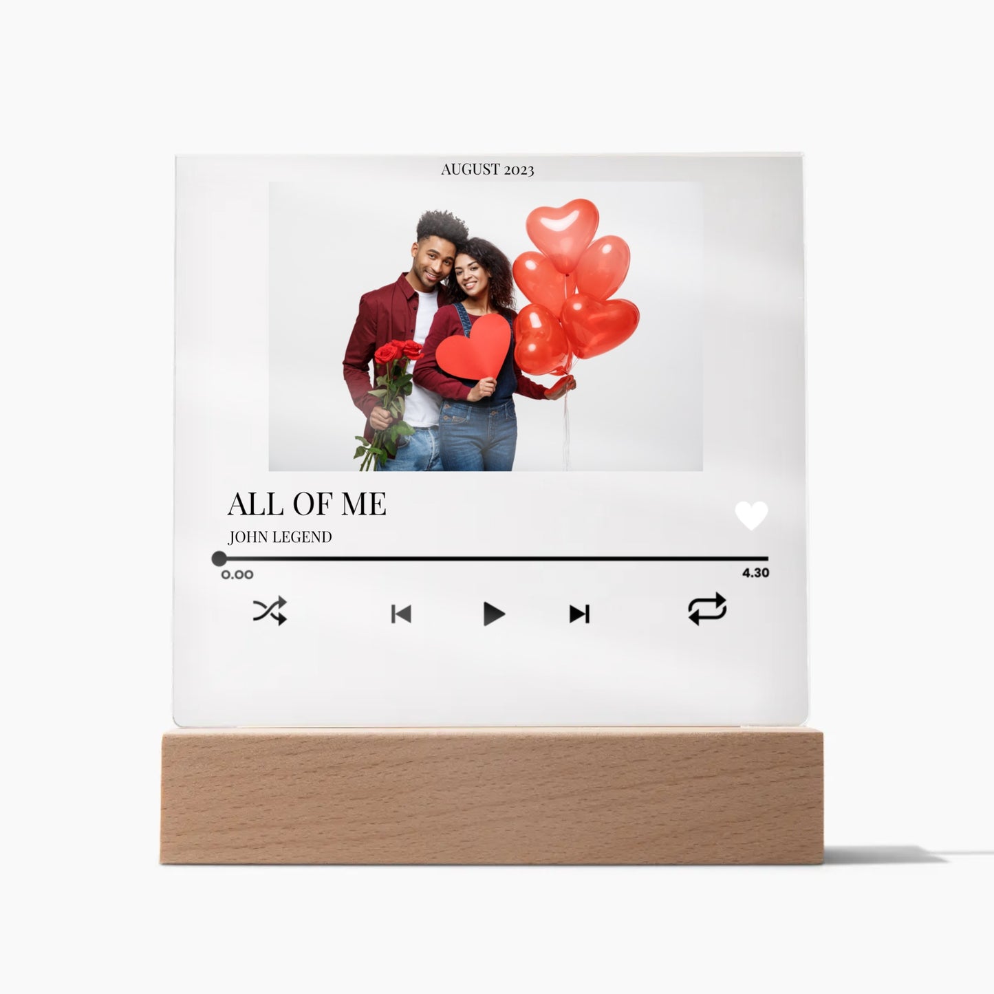 Personalized Song Acrylic Plaque, Valentines day gift, Birthday Gift, Wedding Gift, Christmas Gift, Special Occasions