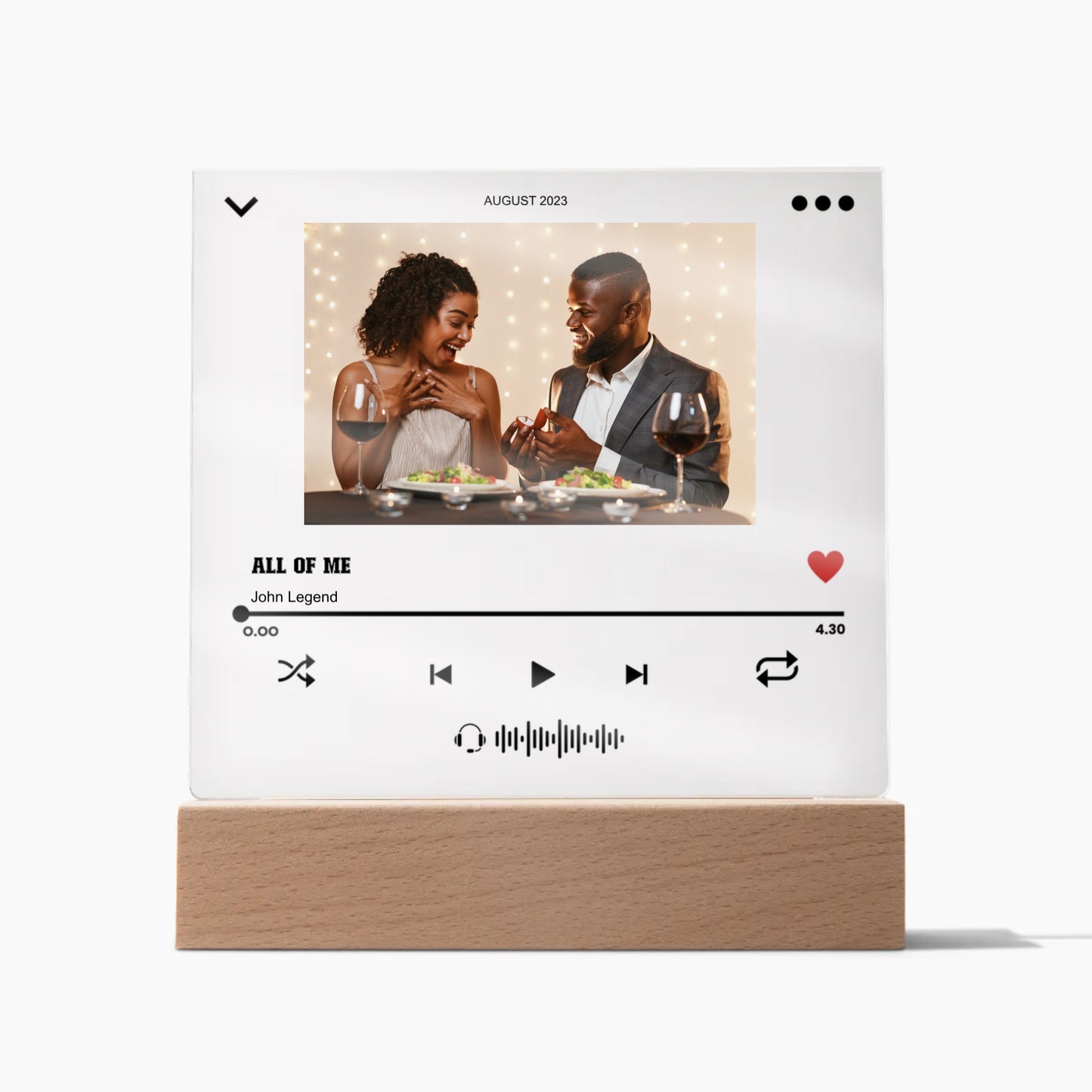 Personalized Song Acrylic Plaque, Mothers day gift, Valentines day gift, Birthday Gift, Wedding Gift, Christmas Gift Home & Office Decor