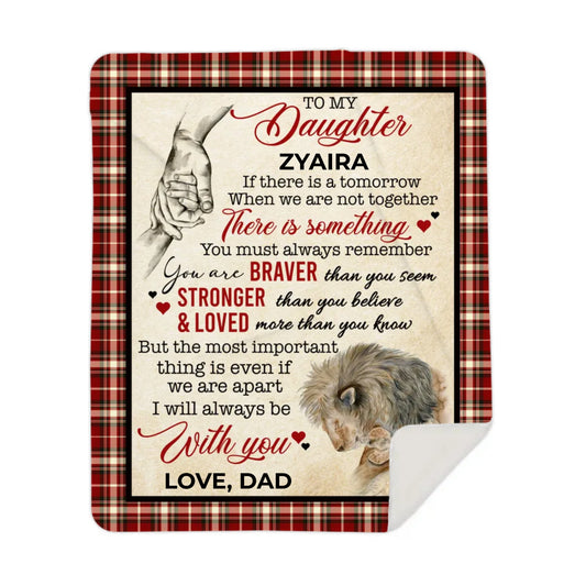 Personalized Gift for Daughter • Custom Blanket with Message • Birthday Gift to Daughter from Dad or Mom • Christmas or Special Occasions