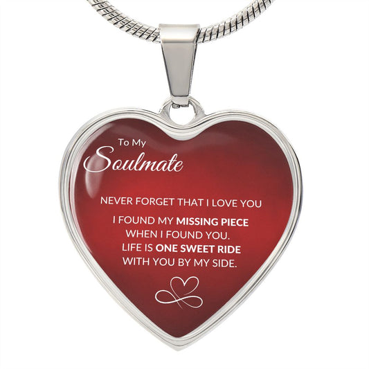 Soulmate | I Found My Missing Piece | Heart Necklace